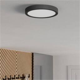 Loops Sleek Black Round LED Ceiling Light for Modern Indoor Spaces - thumbnail 6