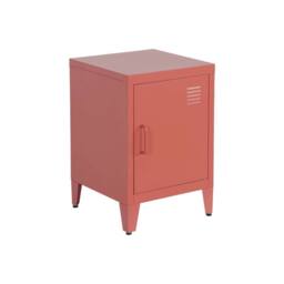 sweeek Industrial metal bedside table with 1 door in Terracotta - thumbnail 2