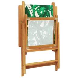 Berkfield Home Reclining Garden Chairs 8 pcs Green Fabric & Solid Wood - thumbnail 7