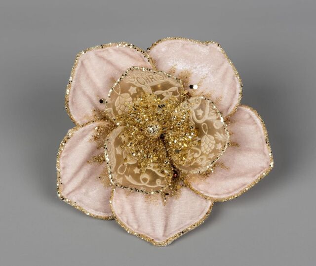 Shatchi 15cm Light Pink Poinsettia Poinsettia Flower - Christmas Tree Decoration - image 1