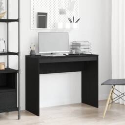 Berkfield Home Modern Desk Black Oak 90x40x72 cm Engineered Wood - Size: 90 x 40 x 72 cm - thumbnail 2