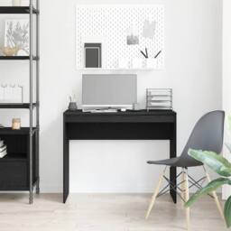 Berkfield Home Modern Desk Black Oak 90x40x72 cm Engineered Wood - Size: 90 x 40 x 72 cm