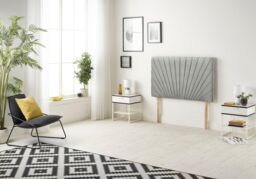 Somnior Platinum Sprung Memory Foam 2 Drawer Divan Bed with Upholstered Headboard Tweed Fabric in Grey - Size: Single - thumbnail 4