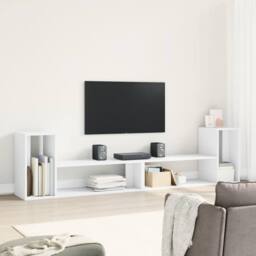 Berkfield Home TV Cabinets 2 pcs White 100x30x50 cm Engineered Wood - Size: 100 x 30 x 50 cm - thumbnail 3