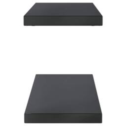 Berkfield Home Wall Shelves 2 pcs 100x23.5x3 cm Black Stainless Steel - thumbnail 6