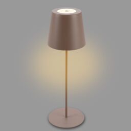 BRILONER Umbrasand IP44 2.5W Rechargeable LED Table Lamp in Beige - thumbnail 2