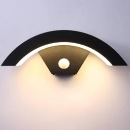 Goeco 24W Outdoor Wall Lamp with Motion Sensor IP65 Waterproof Black 3000 K - thumbnail 1
