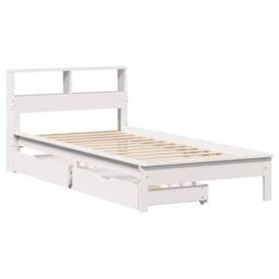 Berkfield Home Bookcase Bed without Mattress White 90x190 cm Single Solid Wood Pine - thumbnail 3
