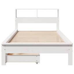 Berkfield Home Bookcase Bed without Mattress White 90x190 cm Single Solid Wood Pine - thumbnail 4