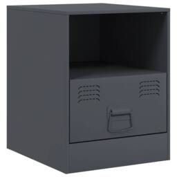 Berkfield Home Stylish Bedside Cabinets 2 pcs Anthracite 34.5x39x44 cm Steel in Dark Grey - thumbnail 6