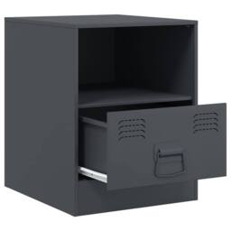 Berkfield Home Stylish Bedside Cabinets 2 pcs Anthracite 34.5x39x44 cm Steel in Dark Grey - thumbnail 7