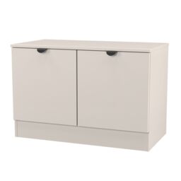 Ready Assembled 2 U Norway Compact 2 Door TV & Media Unit (Ready Assembled) in Taupe - thumbnail 4