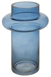Orsina Cabrina Small Blue Glass Vase - thumbnail 2