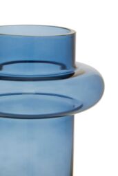 Orsina Cabrina Small Blue Glass Vase - thumbnail 3