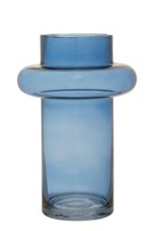 Orsina Cabrina Small Blue Glass Vase - thumbnail 1