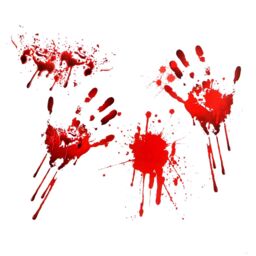 Shatchi Scary Blood Hand Party Bloody Hand Print Sticker Window Clings Scary Decoration in Red - thumbnail 1