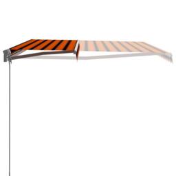 Berkfield Home Manual Retractable Awning 400x300 cm Orange & Brown - thumbnail 4