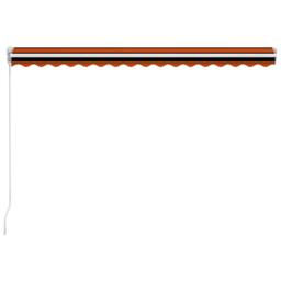Berkfield Home Manual Retractable Awning 400x300 cm Orange & Brown - thumbnail 5