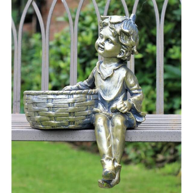 SPETLEK Garden Ornament Boy Cherub in Grey - image 1
