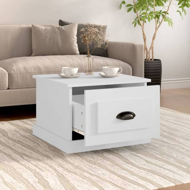 Berkfield Home Decorative Coffee Table White 50x50x35 cm Engineered Wood - Size: 50 x 50 x 35 cm - image 1