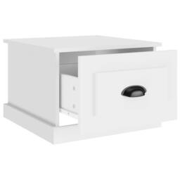 Berkfield Home Decorative Coffee Table White 50x50x35 cm Engineered Wood - Size: 50 x 50 x 35 cm - thumbnail 7