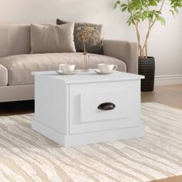 Berkfield Home Decorative Coffee Table White 50x50x35 cm Engineered Wood - Size: 50 x 50 x 35 cm - thumbnail 2