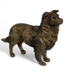 Animal Crackers Border Collie Dog Figurine, Leonardo Reflections Bronzed, Gift Boxed in Bronze - thumbnail 9