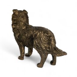 Animal Crackers Border Collie Dog Figurine, Leonardo Reflections Bronzed, Gift Boxed in Bronze - thumbnail 7