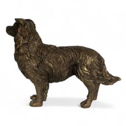 Animal Crackers Border Collie Dog Figurine, Leonardo Reflections Bronzed, Gift Boxed in Bronze - thumbnail 6