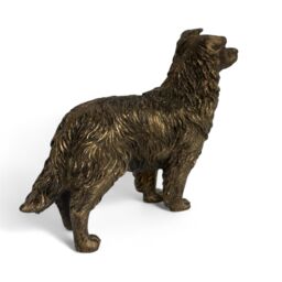 Animal Crackers Border Collie Dog Figurine, Leonardo Reflections Bronzed, Gift Boxed in Bronze - thumbnail 8