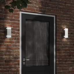 Berkfield Home Outdoor Wall Light Silver Stainless Steel