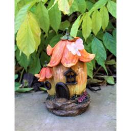 Havendro Garden Fairy Mushroom House Solar Ornament Decorative Gift in Orange - Size: 0.6m2 - thumbnail 2