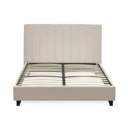 Cheshire Hazel Oatmeal Linen Upholstered Bed Frame - King (150cm) in Beige - thumbnail 3