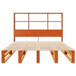 Berkfield Home Decorative Bookcase Bed without Mattress Wax Brown 135x190 cm Dou - Size: Double - thumbnail 4