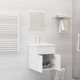 Berkfield Home Elegant Bathroom Furniture Set White Engineered Wood