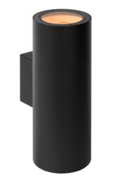 Lucide 'VOLANTIS' Non Dimmable Stylish Outdoor Up Down Wall Spotlight 2xE27 in Black - thumbnail 1
