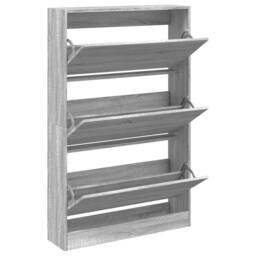 Berkfield Home Shoe Cabinet Grey Sonoma 80x21x125.5 cm Engineered Wood