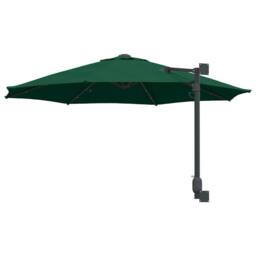Berkfield Home Green Wall-mounted Garden Parasol with LEDs Green 248 cm - thumbnail 6