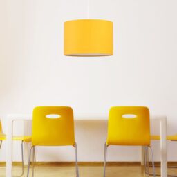 First Choice Lighting Set of 2 Ochre 25cm Ceiling Light Shades in Yellow - thumbnail 4
