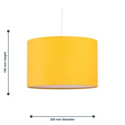 First Choice Lighting Set of 2 Ochre 25cm Ceiling Light Shades in Yellow - thumbnail 5