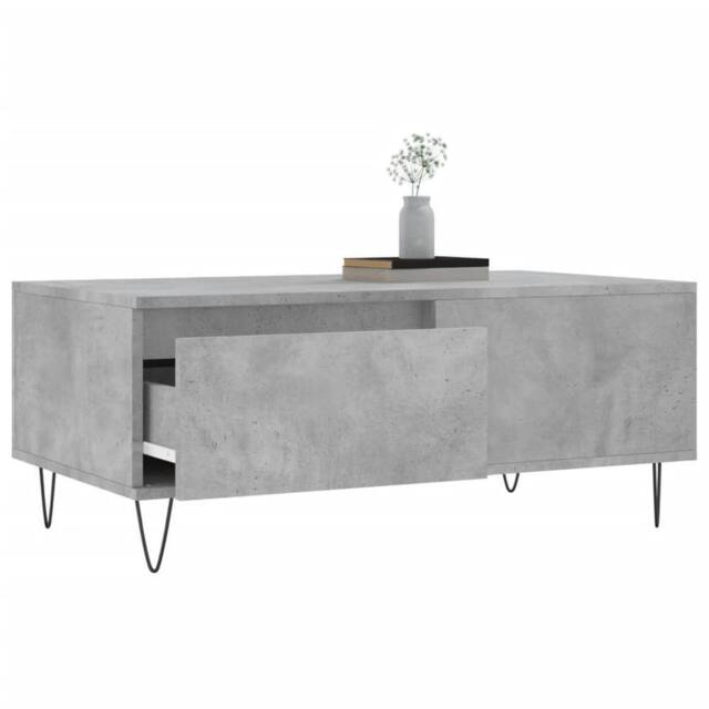 Berkfield Home Modern Coffee Table Concrete Grey 90x50x36.5 cm Engineered Wood - image 1