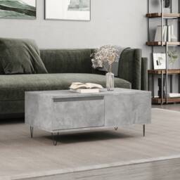 Berkfield Home Modern Coffee Table Concrete Grey 90x50x36.5 cm Engineered Wood - thumbnail 2