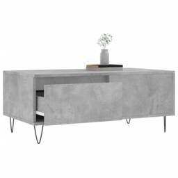 Berkfield Home Modern Coffee Table Concrete Grey 90x50x36.5 cm Engineered Wood - thumbnail 1