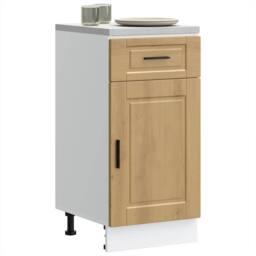 Berkfield Home Kitchen Base Cabinet¬†Porto Artisan Oak Engineered Wood in Brown - thumbnail 2