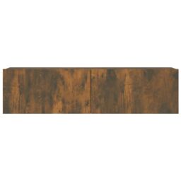 Berkfield Home TV Wall Cabinet Smoked Oak 120x30x30 cm Engineered Wood in Brown - Size: 120 x 30 x 30 cm - thumbnail 5