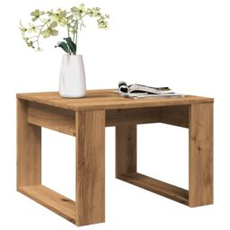 Berkfield Home Side Table Artisan Oak 50x50x35 cm Engineered Wood in Brown - Size: 50 x 50 x 35 cm - thumbnail 1