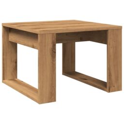 Berkfield Home Side Table Artisan Oak 50x50x35 cm Engineered Wood in Brown - Size: 50 x 50 x 35 cm - thumbnail 2