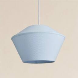 CGC Lighting Celest Pastel Blue Spherical Cotton Fabric 30cm Lampshade in Pale Blue
