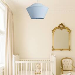 CGC Lighting Celest Pastel Blue Spherical Cotton Fabric 30cm Lampshade in Pale Blue - thumbnail 4