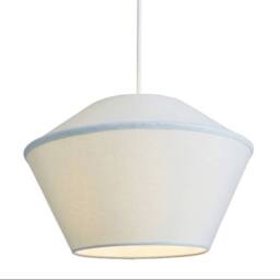 CGC Lighting Celest Pastel Blue Spherical Cotton Fabric 30cm Lampshade in Pale Blue - thumbnail 6